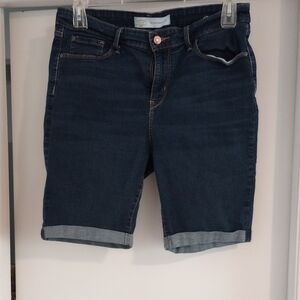 Dark Blue Denim Shorts